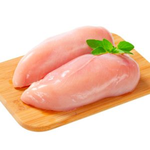 Filets de poitrines de poulet désossées non assaisonnées 5 oz FIL005 14 pqtsx2 Emballées sous film de plastique rétractable